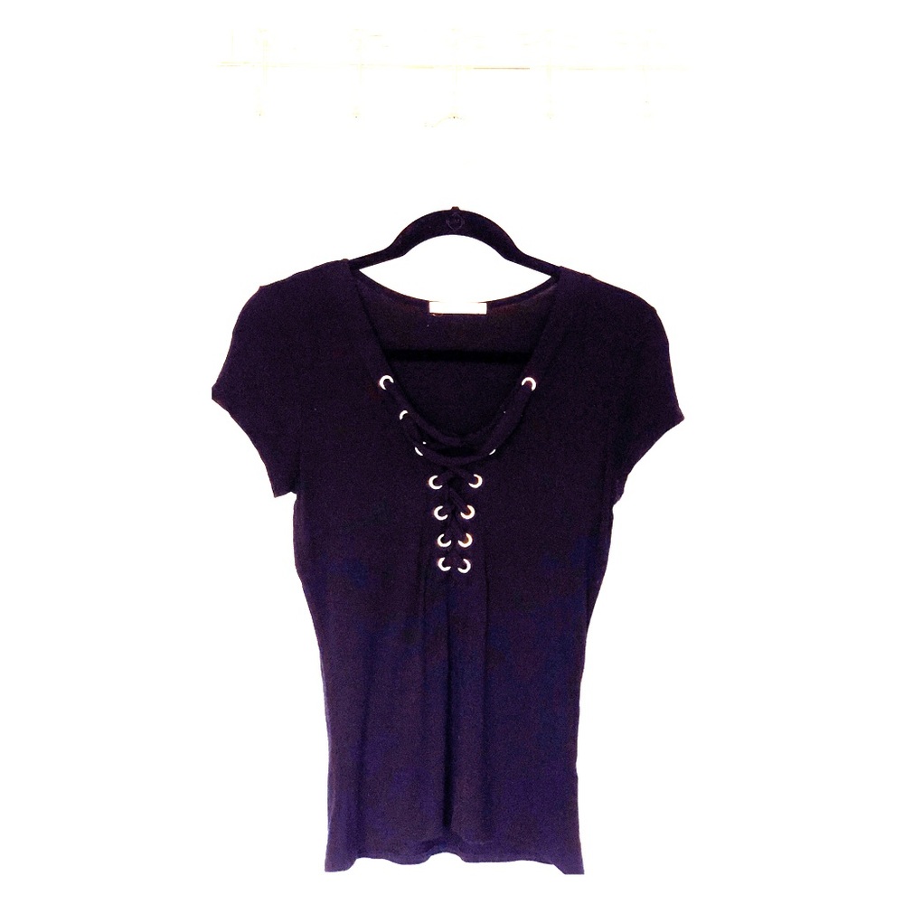 🖤 Cute Black Crossed V-neck 🖤